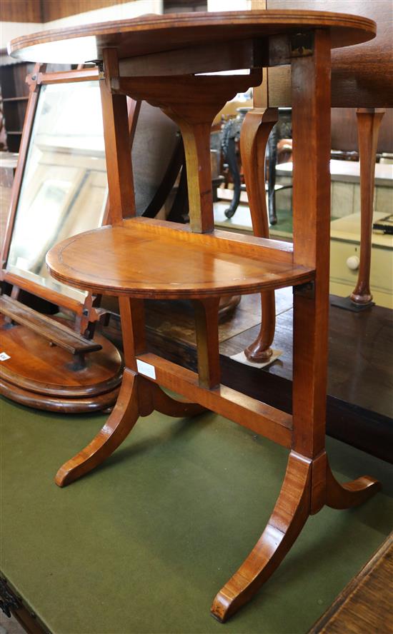 Late Regency inlaid mahogany folding table